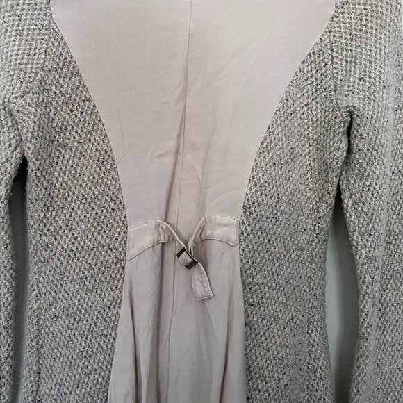 Angel of the North Anthropologie Envalira Knit Cream Zip Wool Stretch Blazer - Picture 7 of 8